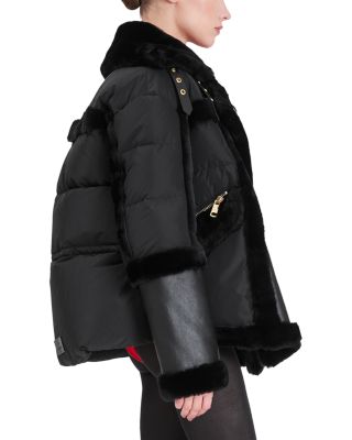 Nicole Benisti Garnier Shearling Trim Coat | Bloomingdale's