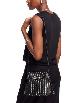 ID Petite Soft Shoulder Bag with Crystal Inlay