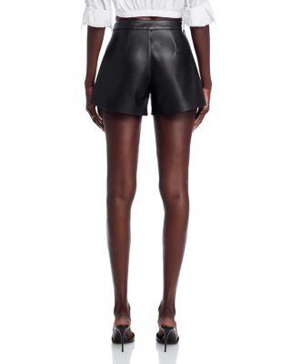 Dionne Faux Leather High Waisted Shorts