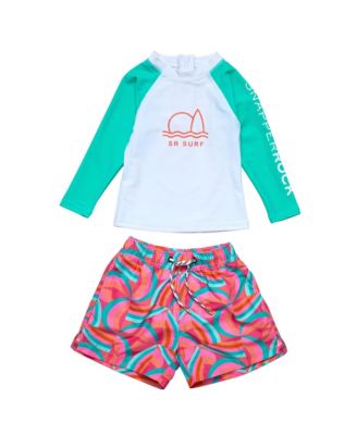 Snapper Rock - Geo Melon Sustainable Long Sleeve Set - Baby