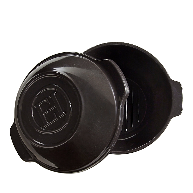 Emile Henry Bread Pot In Charcoal