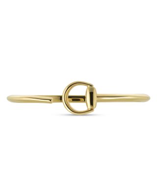18K Yellow Gold Horsebit Flex Cuff Bracelet