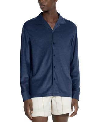 Zegna - Cotton & Silk Button Down Camp Shirt