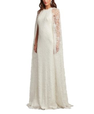 Piers Embroidered Cape Gown
