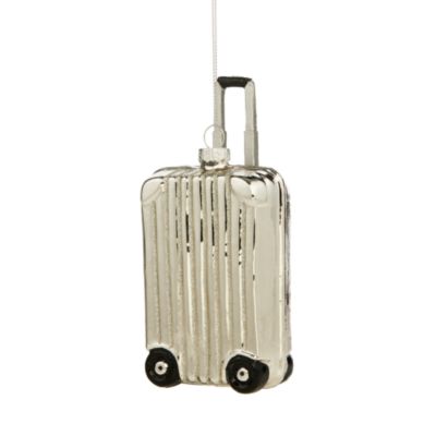 Bloomingdale's - Glass Metallic Luggage Ornament - Exclusive