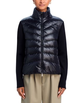 Mixed Media Wool Puffer Cardigan