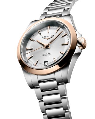 Conquest Sunray Silver Watch, 34mm