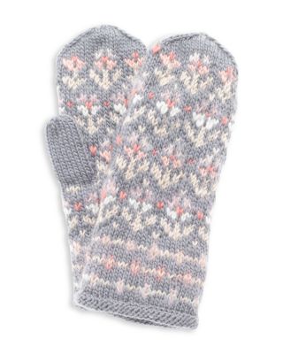 French Knot Leelu Knitted Wool Mittens