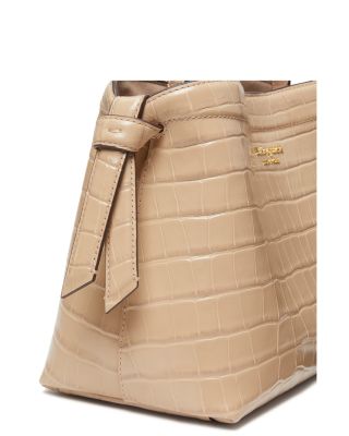 Knott Medium Embossed Leather Handbag