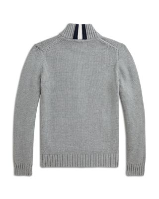 Boys&#39; Cotton Full Zip Sweater - Big Kid