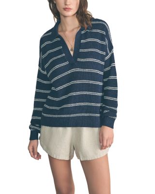 Faherty Striped Polo Sweater