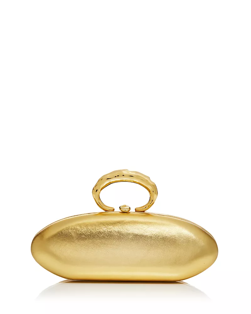 Alexis Bittar Molton Gold Bullet Clutch