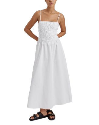 Solid & Striped The Delta Midi Dress in White - Size XL