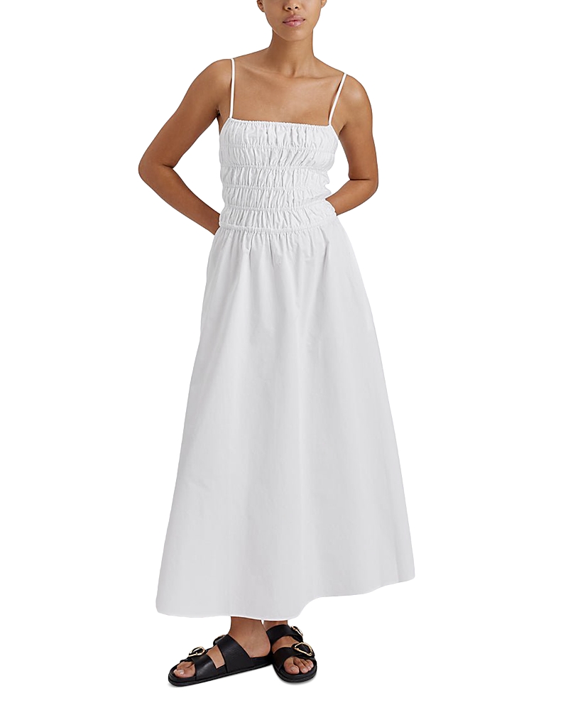 Solid & Striped The Delta Midi Dress In Marshmallow