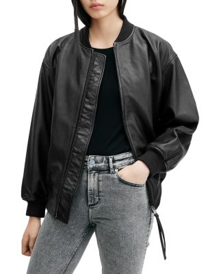 ALLSAINTS Belle Leather Bomber Jacket Bloomingdale's