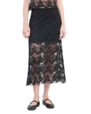 The Kooples - Lace Straight Fit Skirt