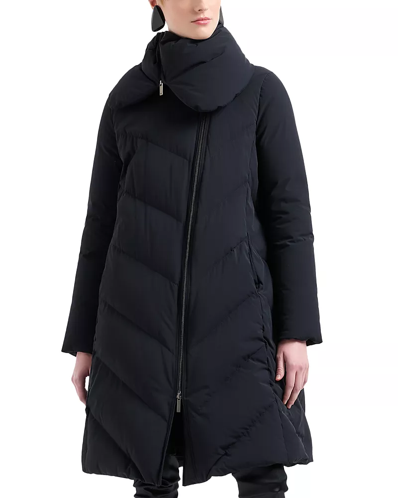 Emporio Armani Pillow Collar Puffer Coat