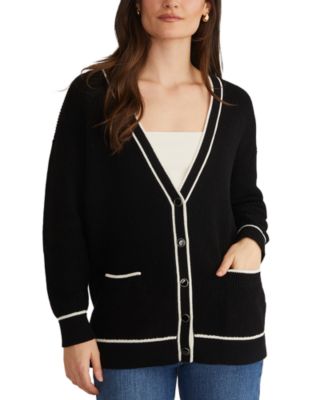 525 - Emma Contrast Trim Cardigan