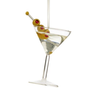 Bloomingdale's Glass Martini Ornament - Exclusive