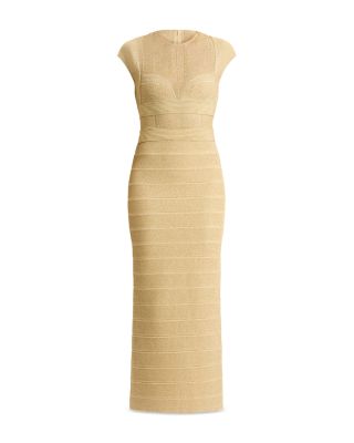 Textured Sheer Bustier Gown