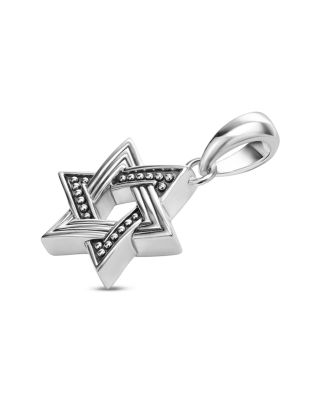 Men's Sterling Silver Anthem Small Star of David Amulet Pendant