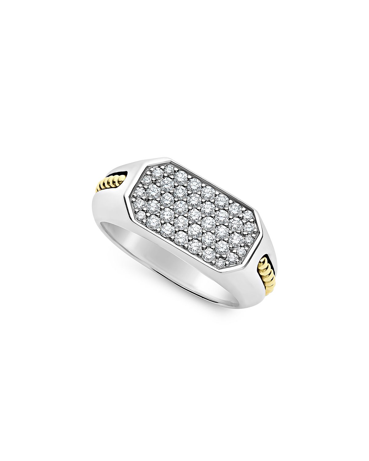 Lagos Men's 18K Yellow Gold & Sterling Silver Anthem Diamond Cluster Ring