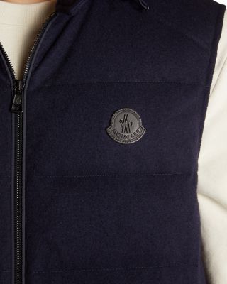 Rezila Cashmere & Nylon Full Zip Hooded Down Vest 
