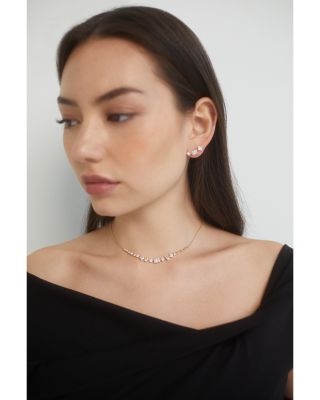 Rare Jewels Cubic Zirconia Statement Necklace in 18K Gold Plated, 16"-18" 