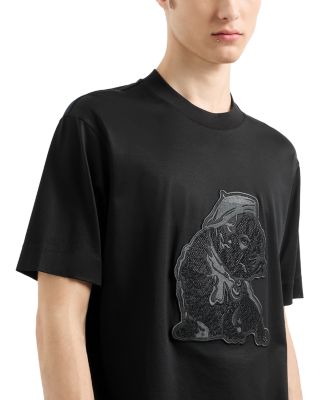 Bulldog Rhinestone Embroidered Tee