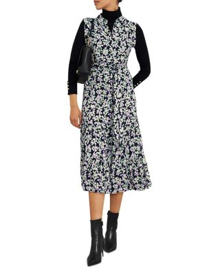 Esme Floral Print Sleeveless Midi Dress