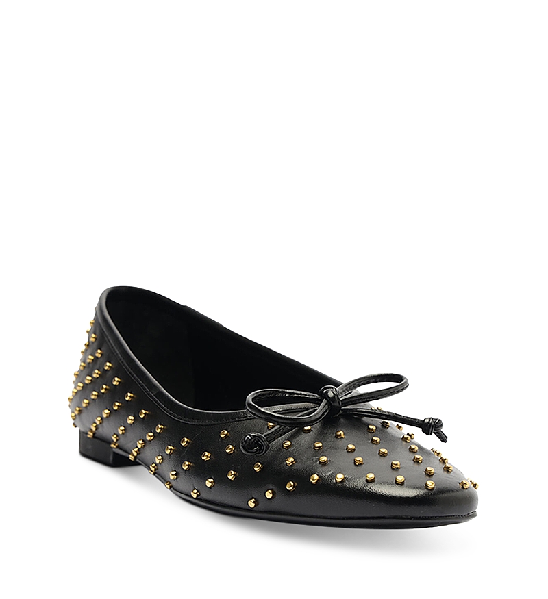 Schutz Arissa Flat In Black Stud