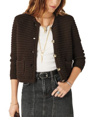 ba & sh Gaspard Crewneck Cardigan Sweater