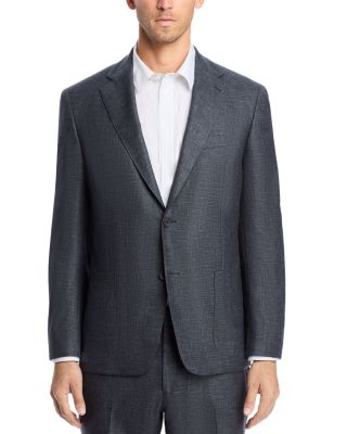 Melange Solid Unstructured Slim Fit Suit Jacket