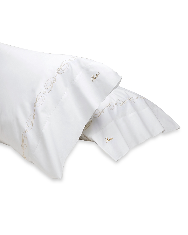Pratesi Icona Pillowcase, Standard, Set Of 2 In White/beige