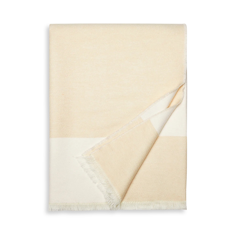 Pratesi Marca Decorative Throw Blanket In Beige