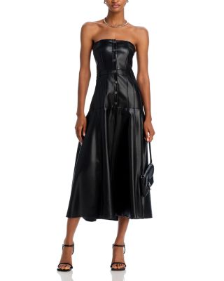 Veena Faux Leather Dress