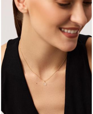  10k Flower Floating Lab Grown Diamond Necklace