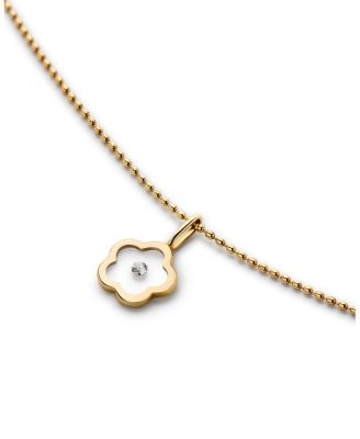  10k Flower Floating Lab Grown Diamond Necklace