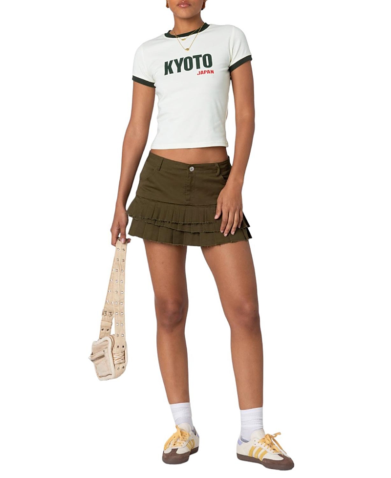 EDIKTED LAYERED PLEATS MINI SKIRT