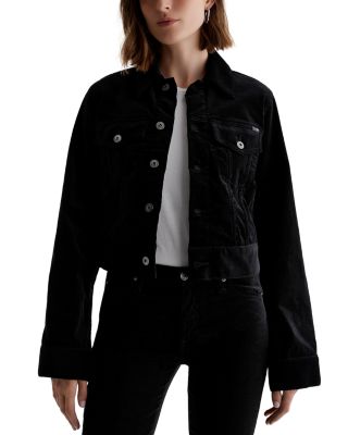 AG - Isa Cropped Denim Trucker Jacket