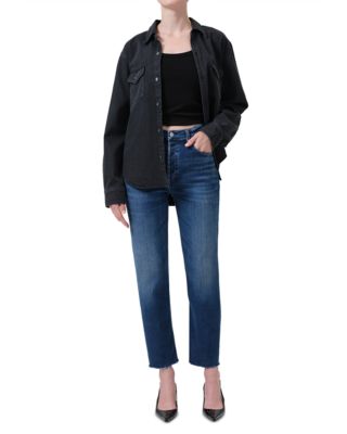 Palma High Rise Ankle Straight Jeans in Ambry