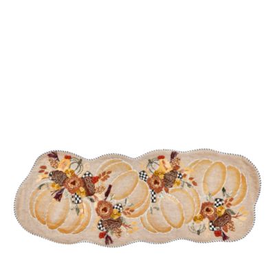 Mackenzie-Childs - Autumn Frost Pumpkin Embellished Table Runner