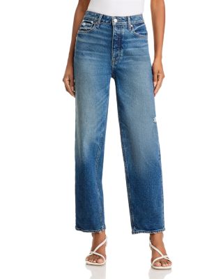 PAIGE - Alexis High Rise Ankle Barrel Jeans in Lovejoy Distressed