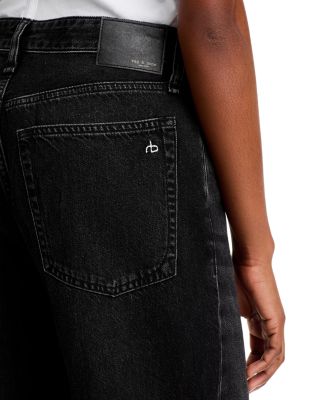 Featherweight Logan High Rise Wide Leg Jeans in Jet Black