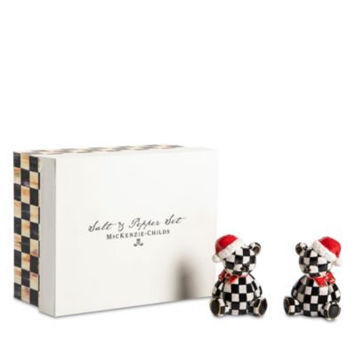 Mackenzie-Childs - Courtly Santa Bear Salt & Pepper Set