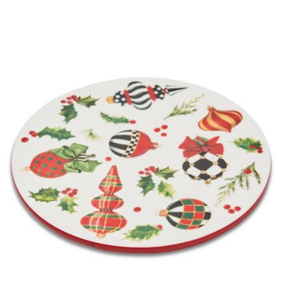 Mackenzie-Childs Deck the Halls Round Trivet