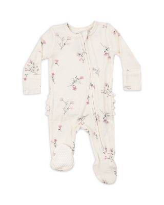 Angel Dear - Girls' Wispy Floral Zip Footie - Baby