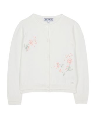 Tartine et Chocolat Girls' Spring Floral Embroidered Cardigan - Little Kid, Big Kid