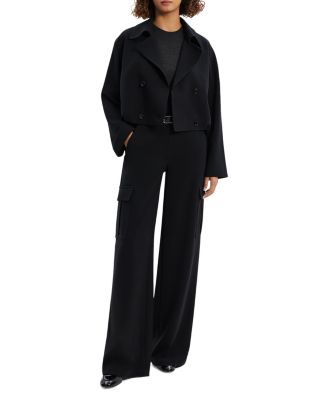 Theory Admiral Crepe Cropped Trench Jacket | Bloomingdale's Women