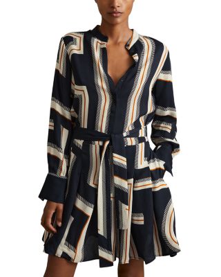 REISS - Ciara Geo Print Mini Dress